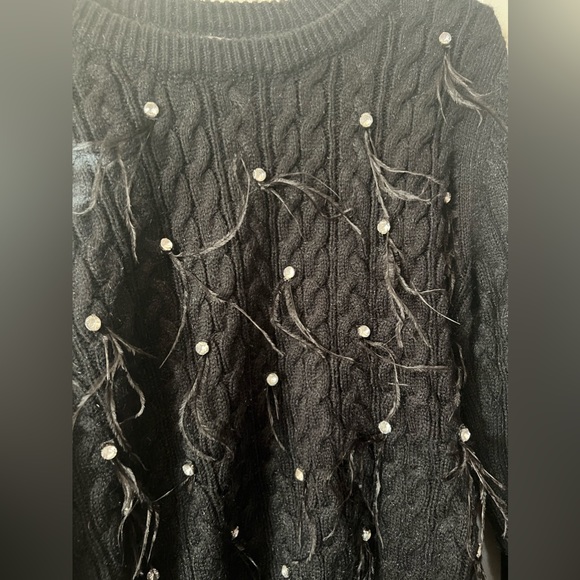 OC Style Sweater with feathers and gems - Picture 3 of 4